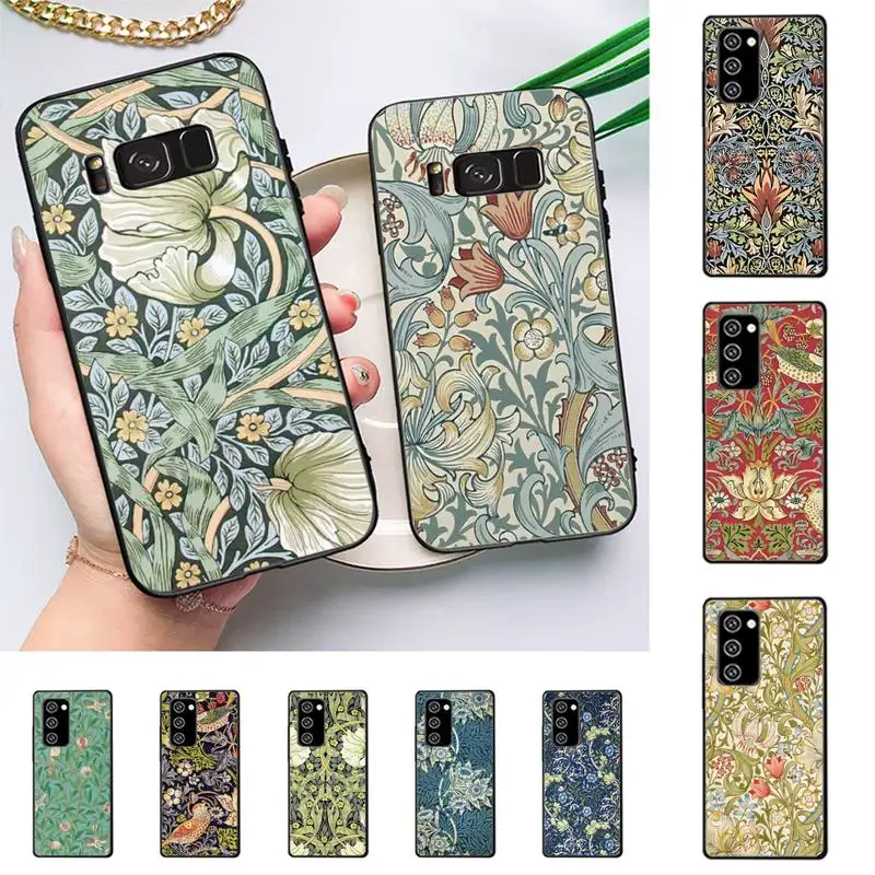 

RuiCaiCa William Morris Strawberry Thief Design Phone Case For Samsung Galaxy Note 10Pro Note 20ultra cover for note20