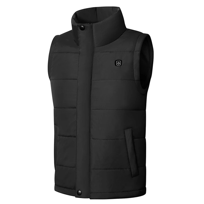 

3 Gears Adjustable Winter Smart Heated Cotton Vest USB 5 Heating Areas Thermal Jacket Warm Vest Clothes