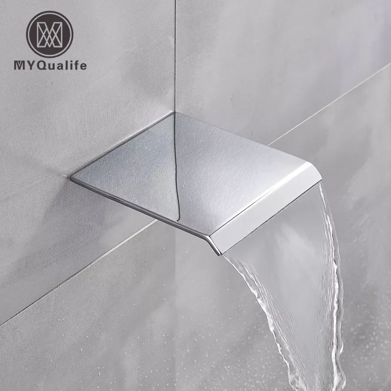 

Chrome/Brushed Golden/Black Bathtub Faucet Waterfall Nozzle Faucet Replacement Piece Bath Basin Faucet Single Water-Tap New Hot