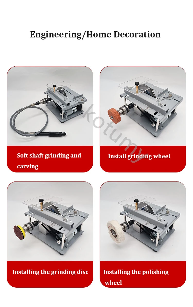 Мини-электрическая пила настольная деревообрабатывающий режущий станок
