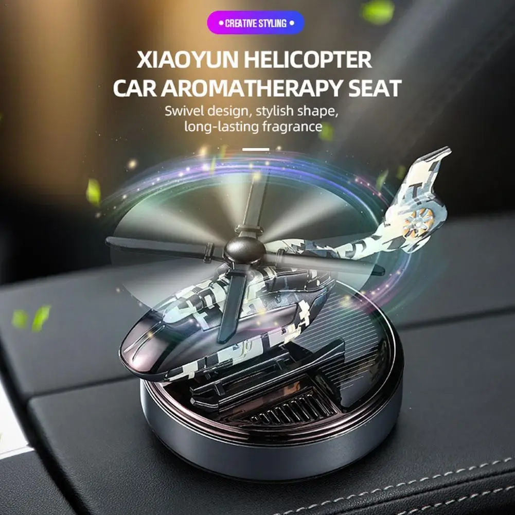 

Solar Car Air Freshener Helicopter Rotating Auto Flavoring Deodorant Dashboard Interior Ornaments Fragrance Diffuser ​Perfu P5G6