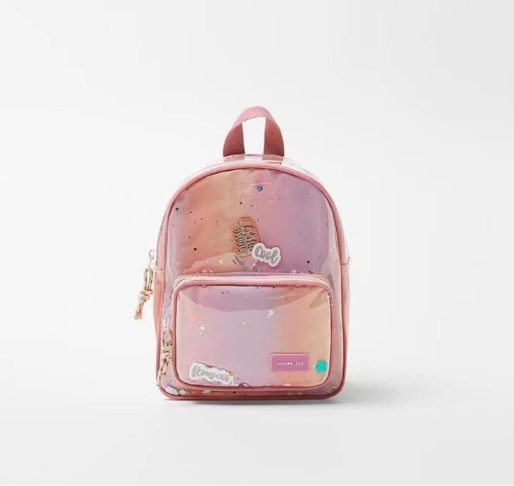 2022 New Style Children's Bag Girl Detail Decoration Pink Glitter Backpack School Bag