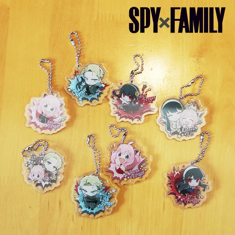 

Anime Spy×Family Twilight Cosplay Keyring Acrylic Action Figure Anya Yor Forger Keychains Car Bags Key Chain Pendant Fans Gift