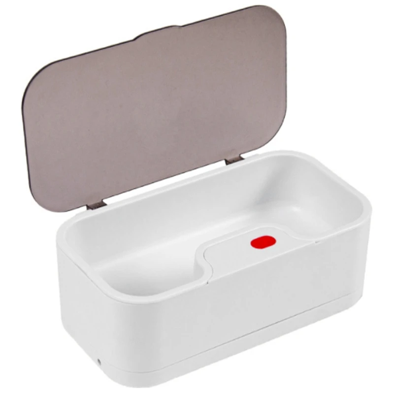 

USB Ultrasonic Cleaner Portable Glasses Jewelry Watch Cleaning Machine Deep Decontamination Separable Water Tank Battery