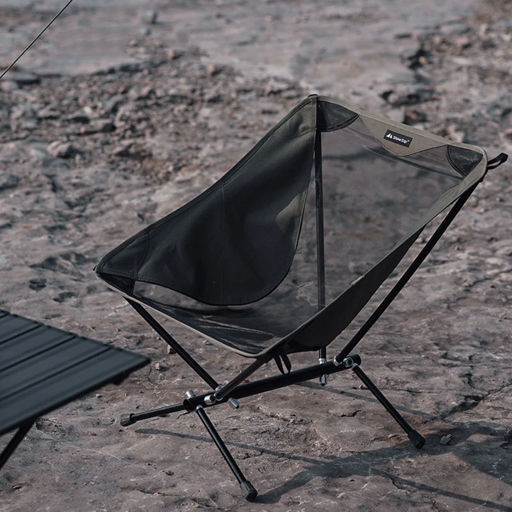 

Ultralight Folding Moon Chairs Outdoor Camping Chair Removable Washable Fishing Picnic BBQ Chairs With Carry Bag Outdoor Stool
