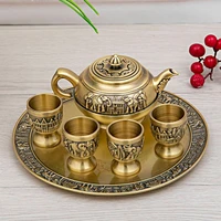 retro elephant tea set creative tea cup tea tray teapot full set of kung fu tea set with gift box household metal ornaments