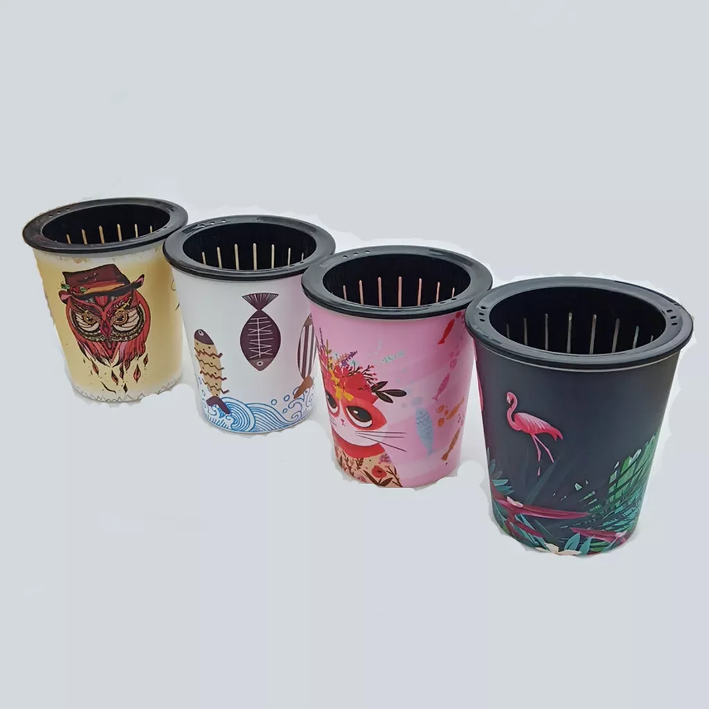 

NEW2022 Self Watering Flower Planter Pots Plant Pot Round Flowerpot Home Office