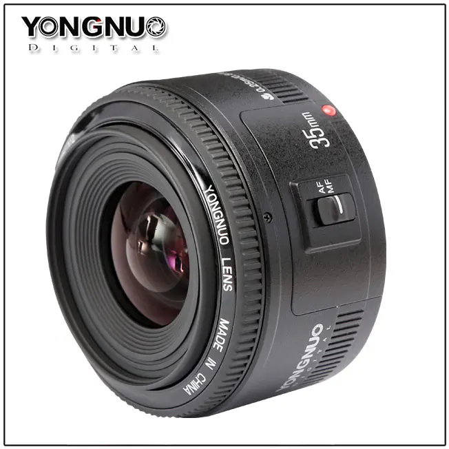 Купи YONGNUO YN35mm F2 Standard Prime Lens Auto for Nikon F Mount D7100 D3200 D3300 D5100 D90 DSLR Camera, for Canon 6D DSLR Camera за 6,360 рублей в магазине AliExpress