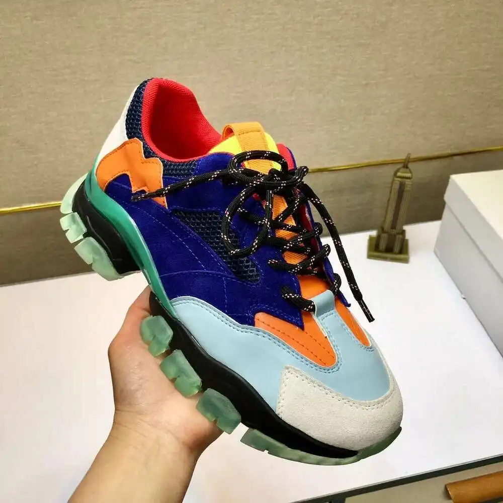 точная копия 1:1 Moncler League ПредПочитает Ткани ТолсТые Шнурки Спортивную Обувь |