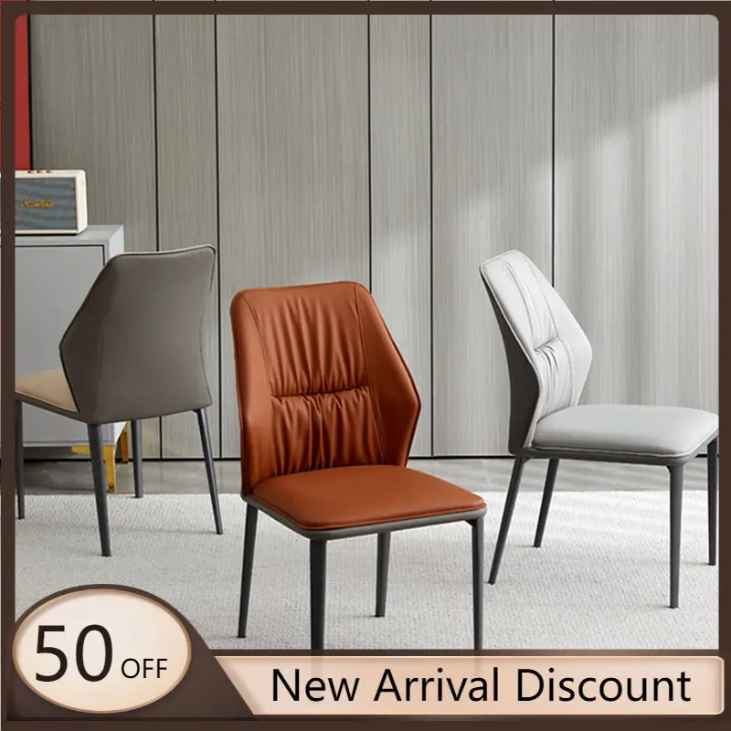 

Comfortable Metal Dining Chairs Nordic Modern Minimalist Designer Dining Chairs Unique Mobile Silla Comedor Home Furniture