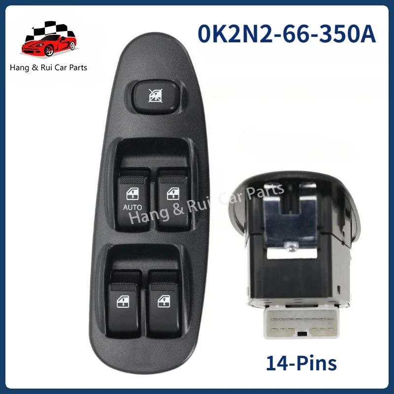 

0K2A2-66-350 0K2N2-66-350A Для Kia Sephia 1997-2001 и 2000-2004 Spectra Sedan, передняя левая кнопка управления стеклоподъемником 0K2A266350