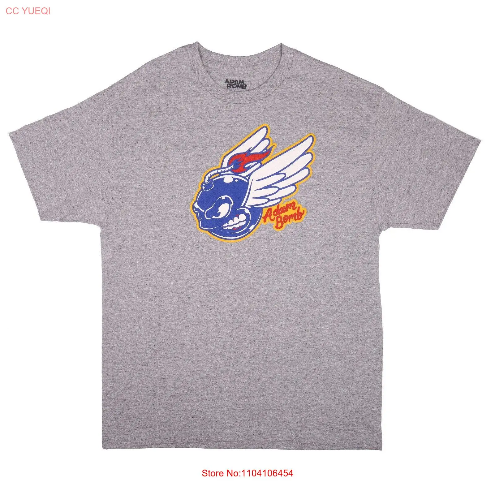 Серая футболка Adam Bomb Wings большая унисекс размер The Hundreds