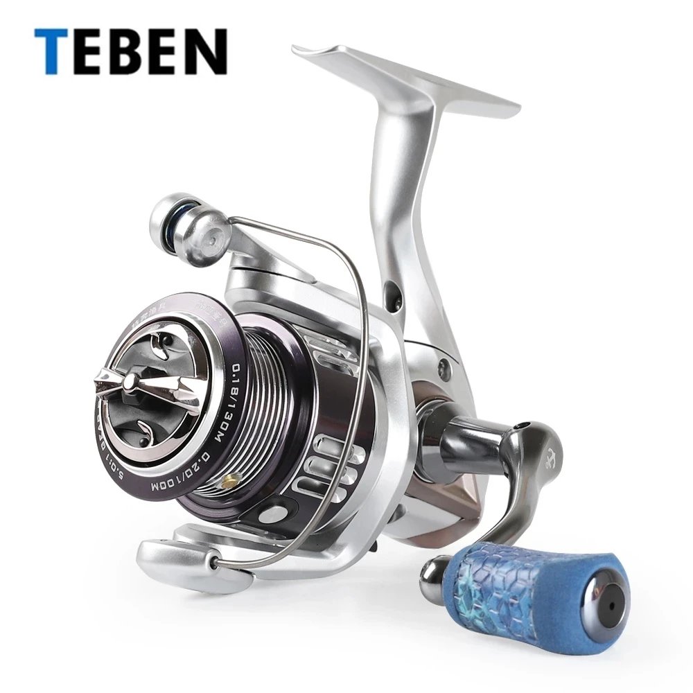 

TEBEN LF1 2500 Spinning Reel 5.2:1 8+1BB 6KG Power 216g super light Lure Fishing reel metal Shallow Spool CNC Rocker saltwater