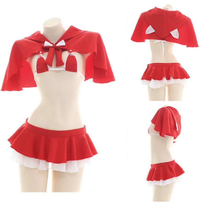 

Очаровательная Женская аниме одежда сексуальная ночная рубашка Kawaii японский костюм для девочки Праздничная Вечеринка женское платье топ п...