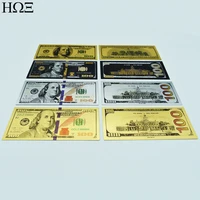 10pcs black gold foil 100 banknotes commemorative plastic banknotes collection gifts customized wholesale