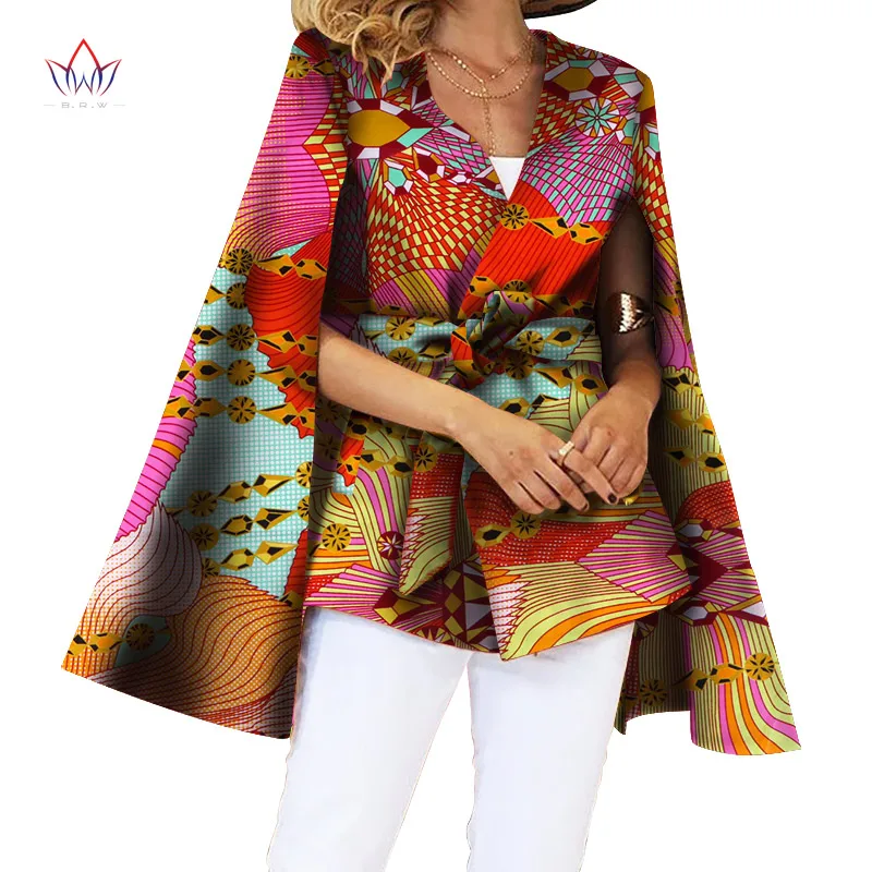Autumn African Trench Coat for Women Plus Size Clothing Africa Print Outfits Dashiki Office Outwear WY5858 | Тематическая одежда и