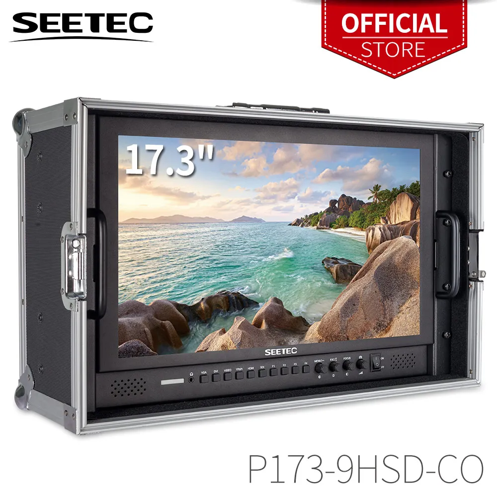 Seetec P173-9HSD-CO 17,3 дюйма IPS 3G-SDI HDMI вещания монитор с AV YPbPr Ручной ЖК-монитор режиссера с чемоданом