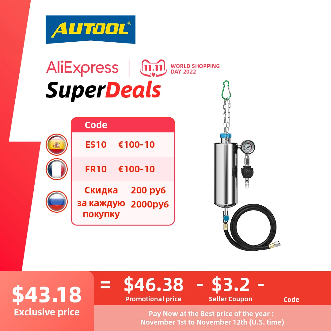 Pаспродажа AUTOOL C80 машина для очистки автомобильного топливного инжектора, инструмент для очистки автомобильного двигателя, инструмент для мытья, тест...