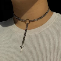 gothic dagger pendant necklace gothic punk classical necklacemedieval retro cold weapon short dagger pendant collar