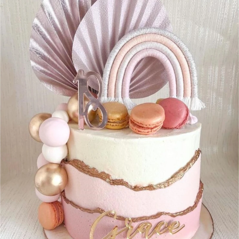 

1 шт. радужные топперы для торта на день рождения