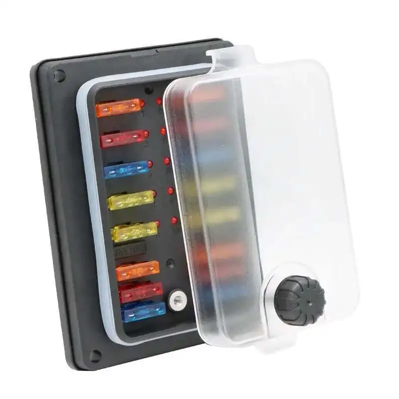 

Коробка DC12V, 10-позиционный держатель предохранителя, лезвие ATO/ATC со светодиодным индикатором для автомобиля, грузовика, морской лодки
