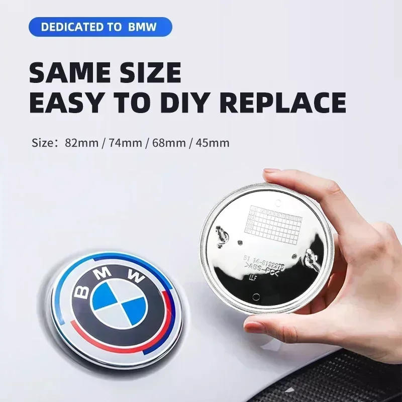7 шт. 45 мм 68 74 82 эмблема переднего капота автомобиля значок задней багажника для BMW