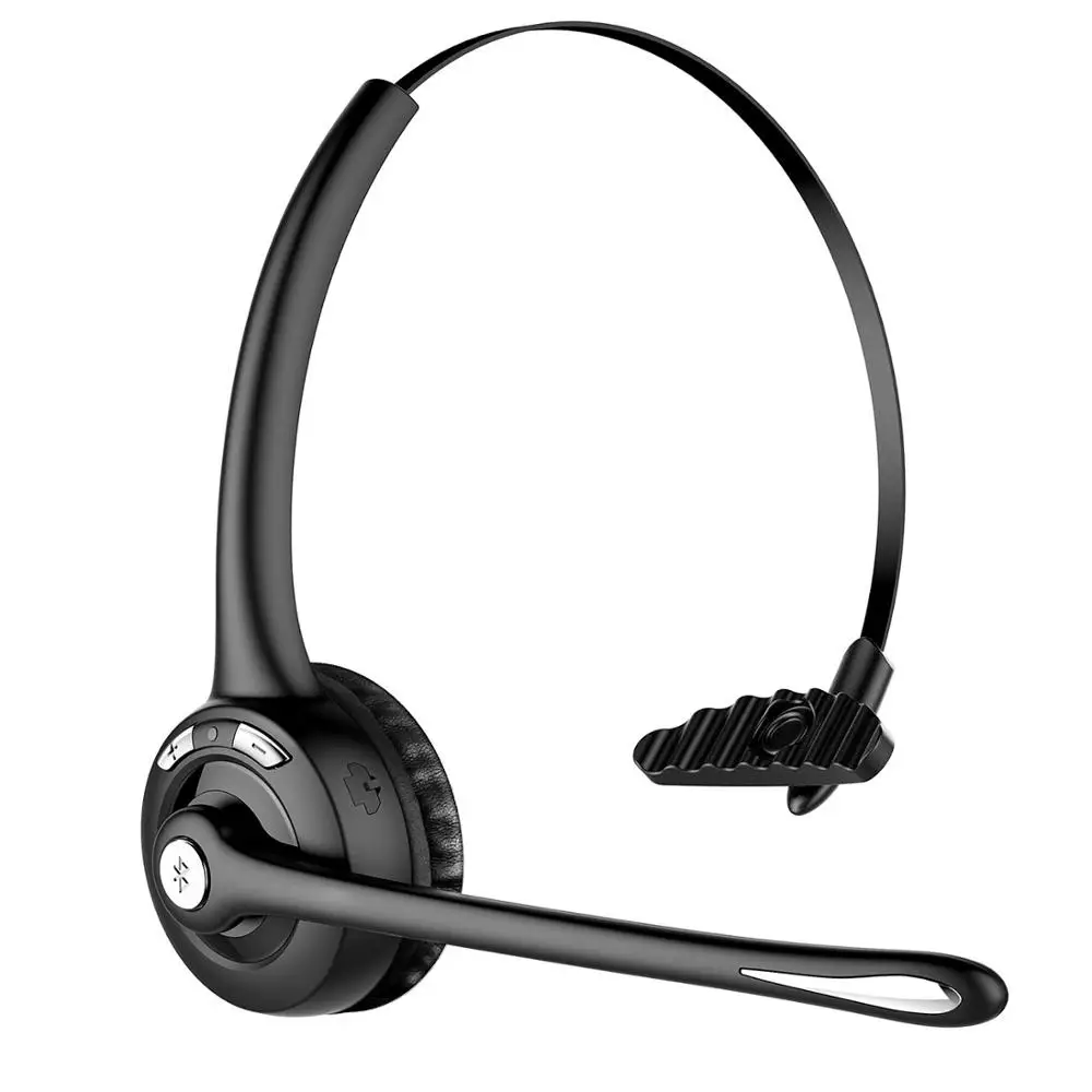 

Mono Headphones Wireless Bluetooth Headset Noise Canceling With Mic For Call Center Office P.hone Trucker Drivers Earphone