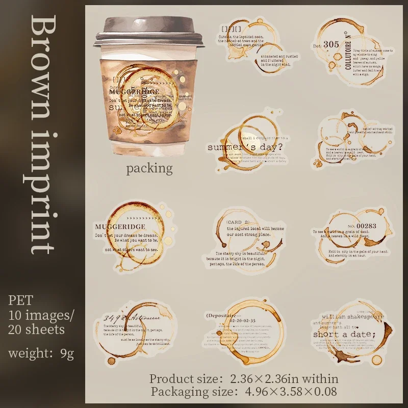 

Серия кофейных следов, винтажный английский текст, пятно на кофе, размазывание, наклейка для домашних животных, креативный материал для журнала «сделай сам», канцелярские принадлежности для коллажа