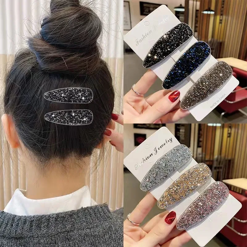 

1Pcs Fashion Shiny Rhinestone Elegant BB Hair Clips Hairpin Girls Crystal Barrettes Accessories Hairclip Hairgrip Headdress