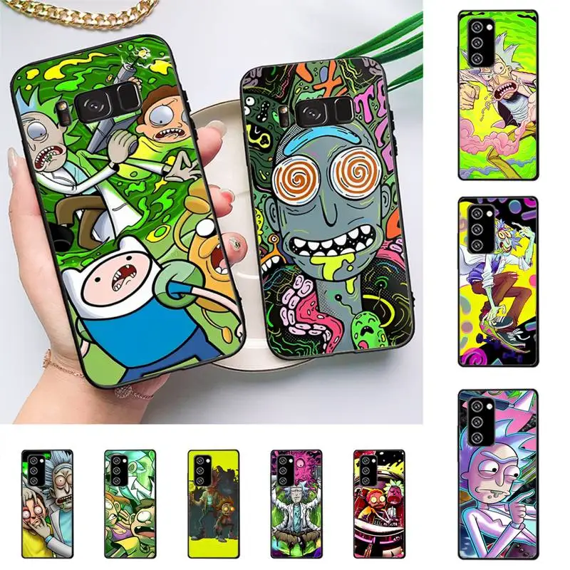 

Cute R-Ricks Cartoon S-Sanchezs Phone Case For Samsung Galaxy J4 plus J6 J5 J72016 J7prime cover for J7Core J6plus