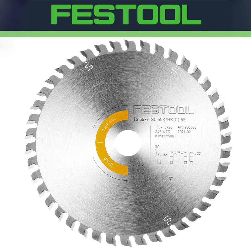 

FESTOOL Пильное полотно HW 160x1,8x20 WD42 для дерева