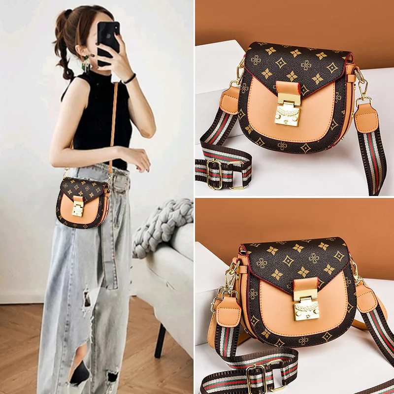 

Bag Women's New Style Messenger Bag Simple and Fashionable Saddle Bag Small Women's Bag Earth Bag Autumn and Winter Style