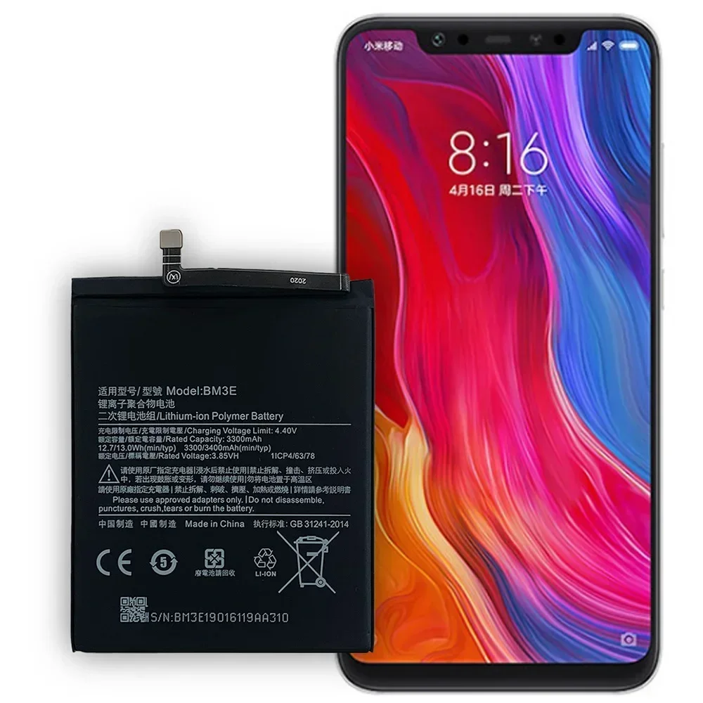 Новый аккумулятор BM3E для Xiaomi Mi 8 Mi8 M8 3400 мАч версия мобильного телефона высокой