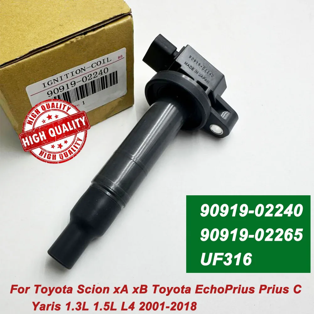 90919-02240 Катушка зажигания для Toyota Scion ECHO PRIUS YARIS 1. 5l1.3l 1nzfe 2nzfe 2000-2019 9091902240 UF316 9091902265