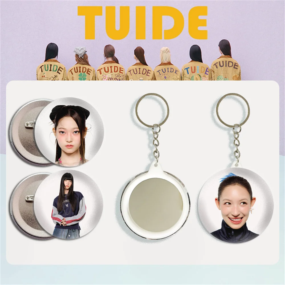 Фото Фотоброшь TUIDE из жести, 6 см, высокое качество, стиль INS, HD-печать, украшение для сумок, подарок ЭЛЕНЕ ДЖИ САКИ СЕОХИ №3