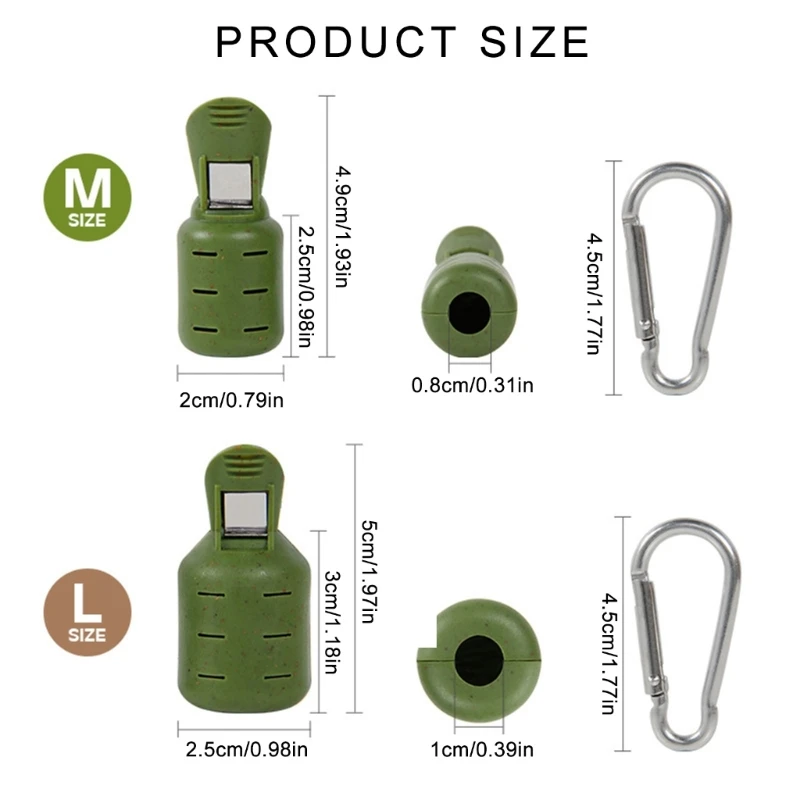 8 шт. защита для приманок кальмаров с карабином крышки крючков рыбалки и креветок