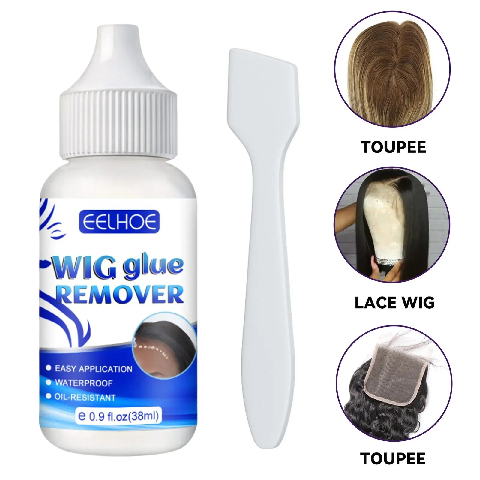 

Lace Wig Glue Remover for Front Lace Wig Hair Glue Hair Replacement Hairpiece Hair Extensions Fixation