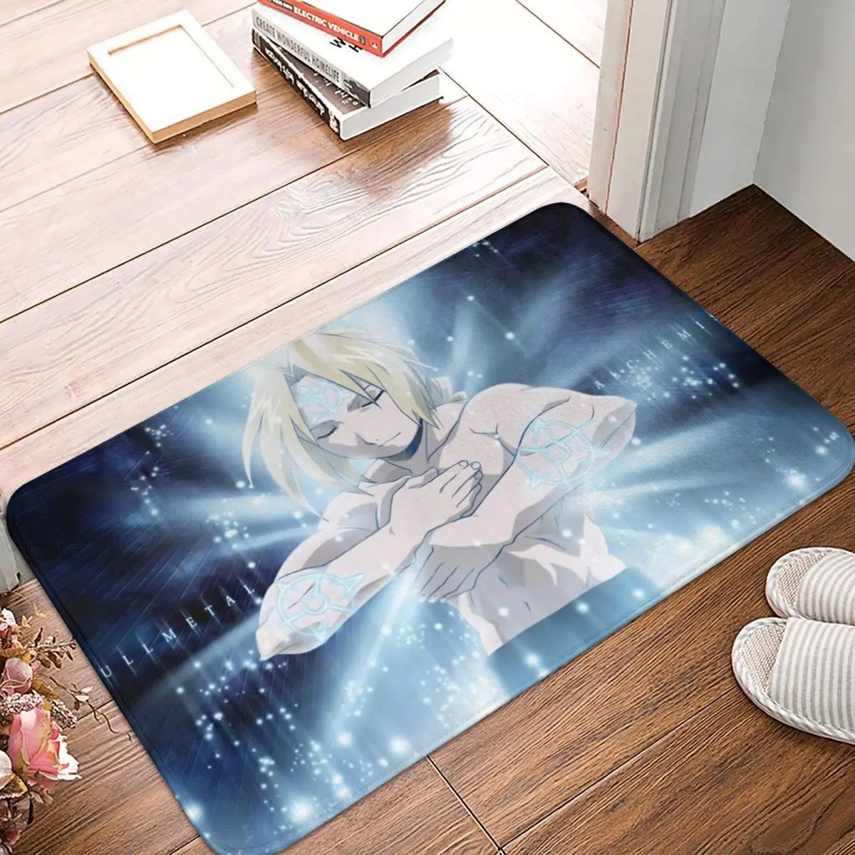 

FULL METAL ALCHEMIST Japanese Cartoonist Hiro Arakawa Bathroom Mat High Rated Anime Doormat Living Room Carpet Balcony Rug Home