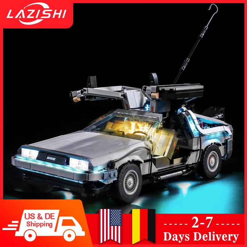 

Набор со светодиодной подсветкой для Creator 10300, «Назад в будущее», машина времени, гоночный автомобиль, строительные блоки, игрушка, светильни...