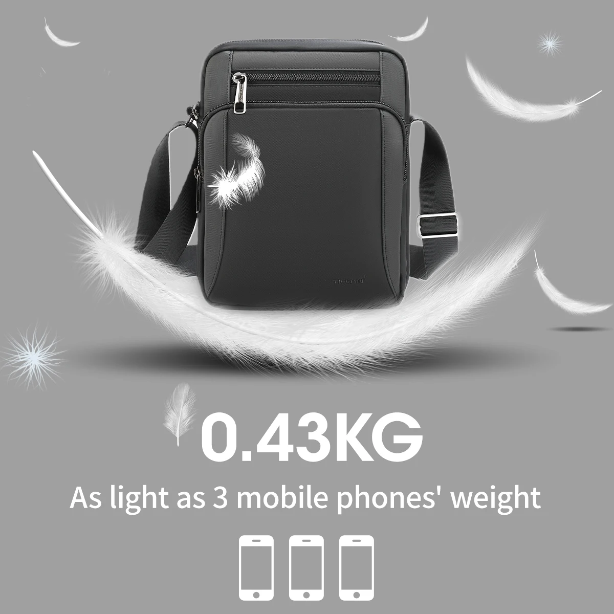 Tigernu Винтажная Водонепроницаемая Сумка На Плечо Для Мужчин Модная Прочная