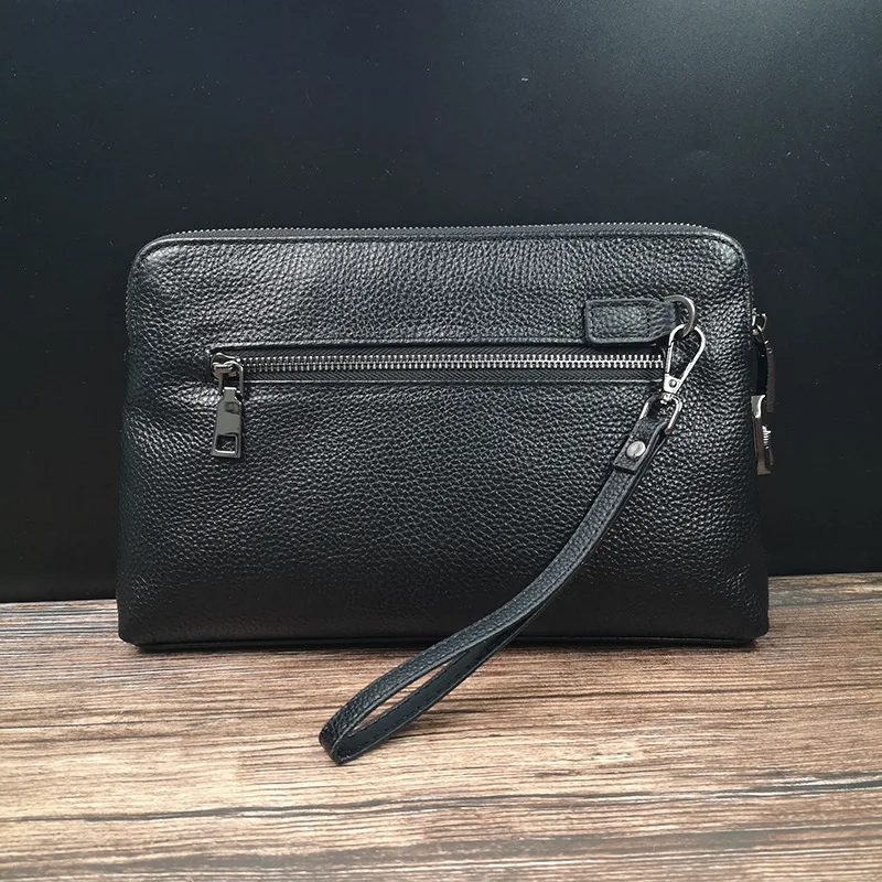 new brand clutch bag genuine cowhide leather men wallet large capacity wallet for men card holder cell phone pocket male purse free global shipping