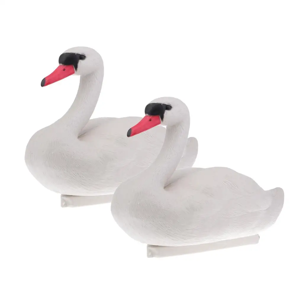 

2pcs Swan Goose Decoys Folding Decoration Scarecrow Gardening Safety