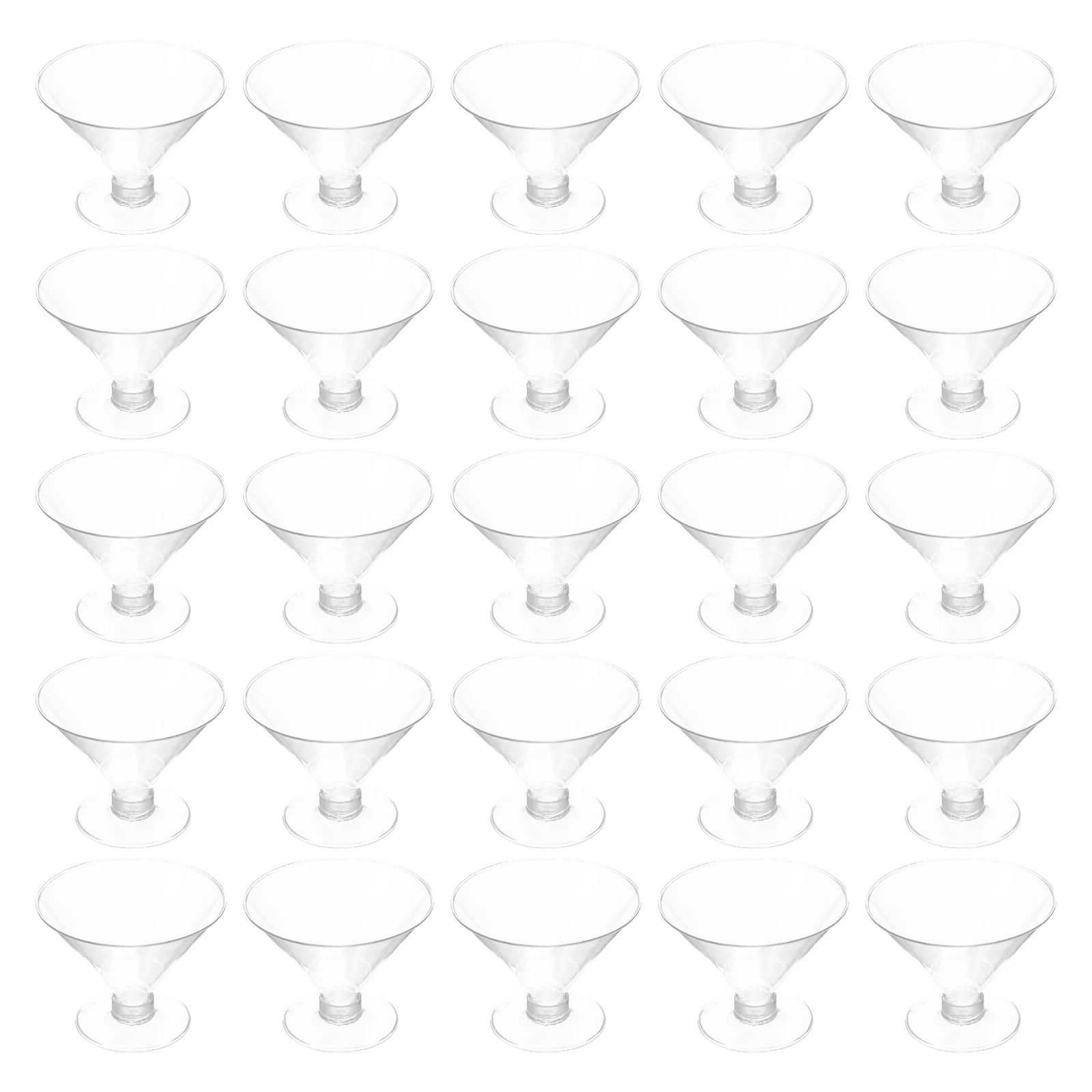 

25Pcs Cold Drinks Holder Shop Dessert Cup Ice Cream Container Clear Pudding Cup