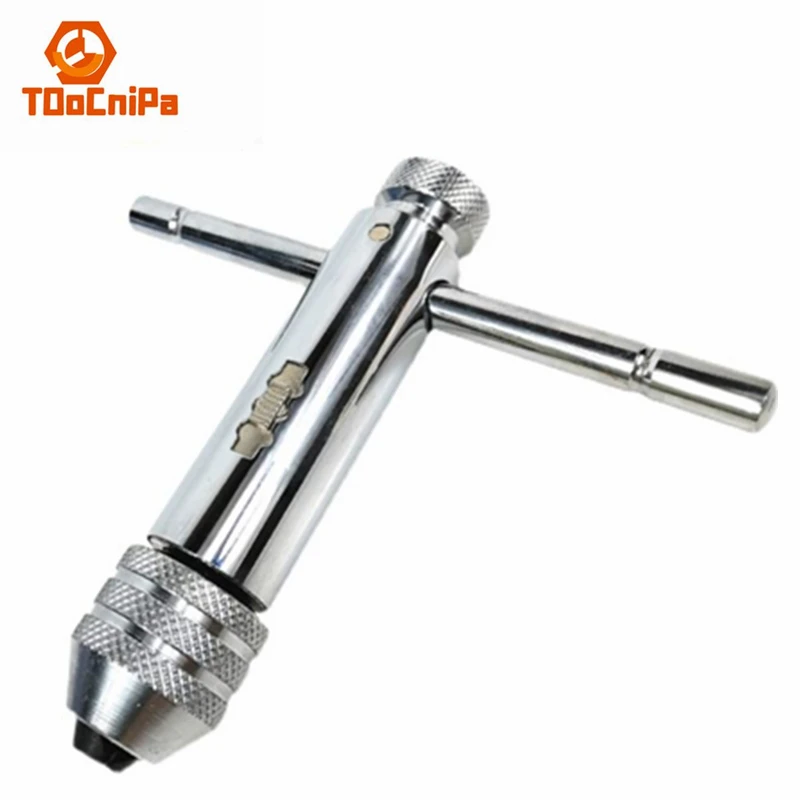 

Гаечный ключ с трещоткой, Регулируемый патрон для нарезания, ручной резьбонарезающий инструмент