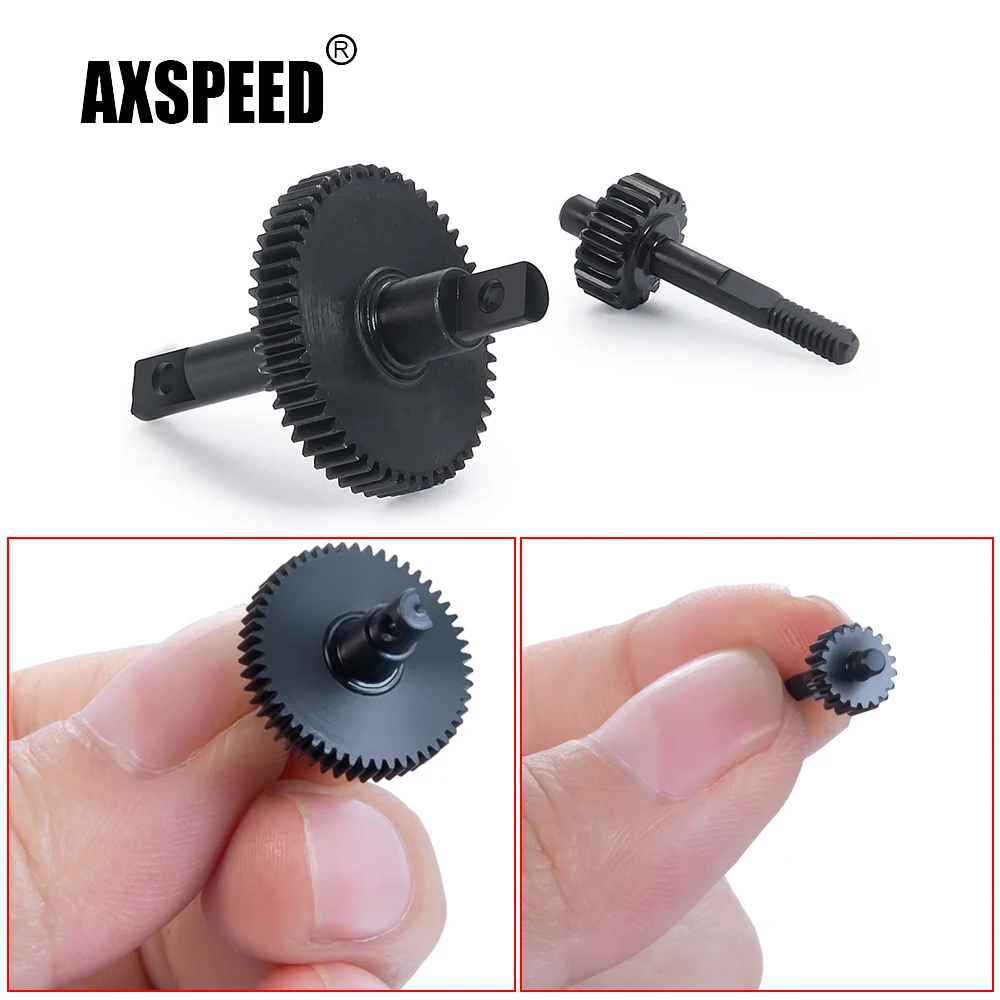 AXSPEED Steel 51T/19T 0.3 Gearbox Gear for Axial SCX24 AXI90081 Deadbolt 1/24 RC Crawler Car Truck Accessories Parts