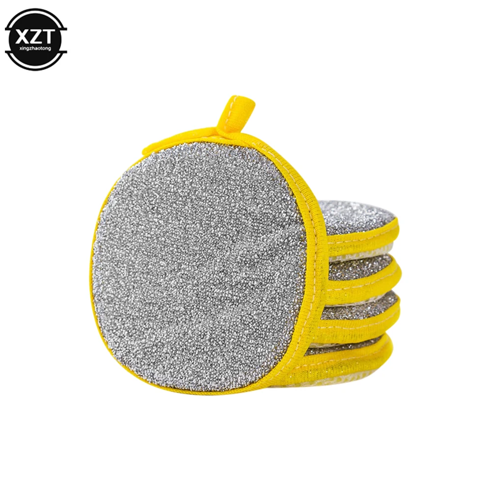 

5 шт., двухсторонние микрофибровые губки для мытья посуды WYMECT