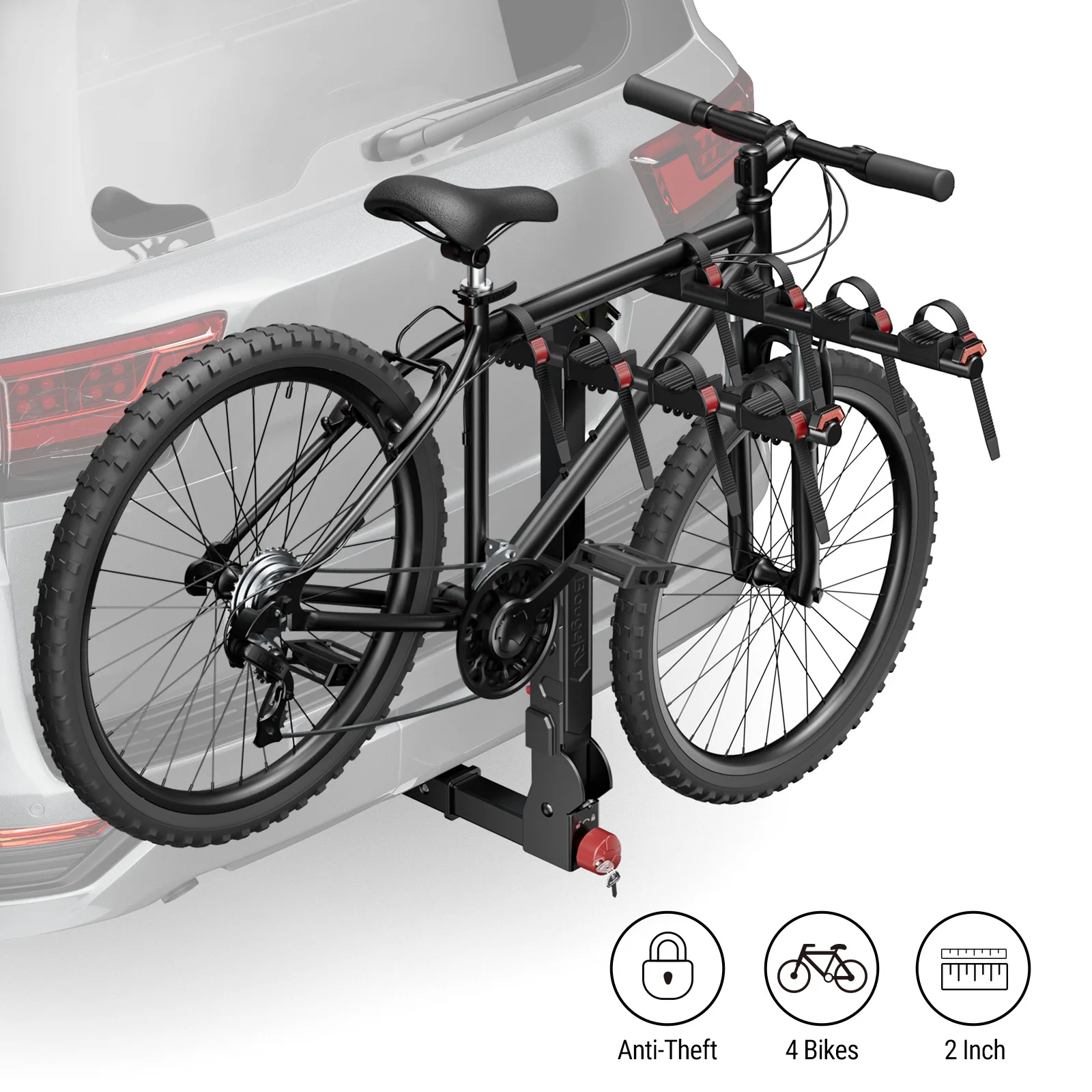Rack Locking 2-inch Hitch Receiver For Suv Truck Bike Frame 