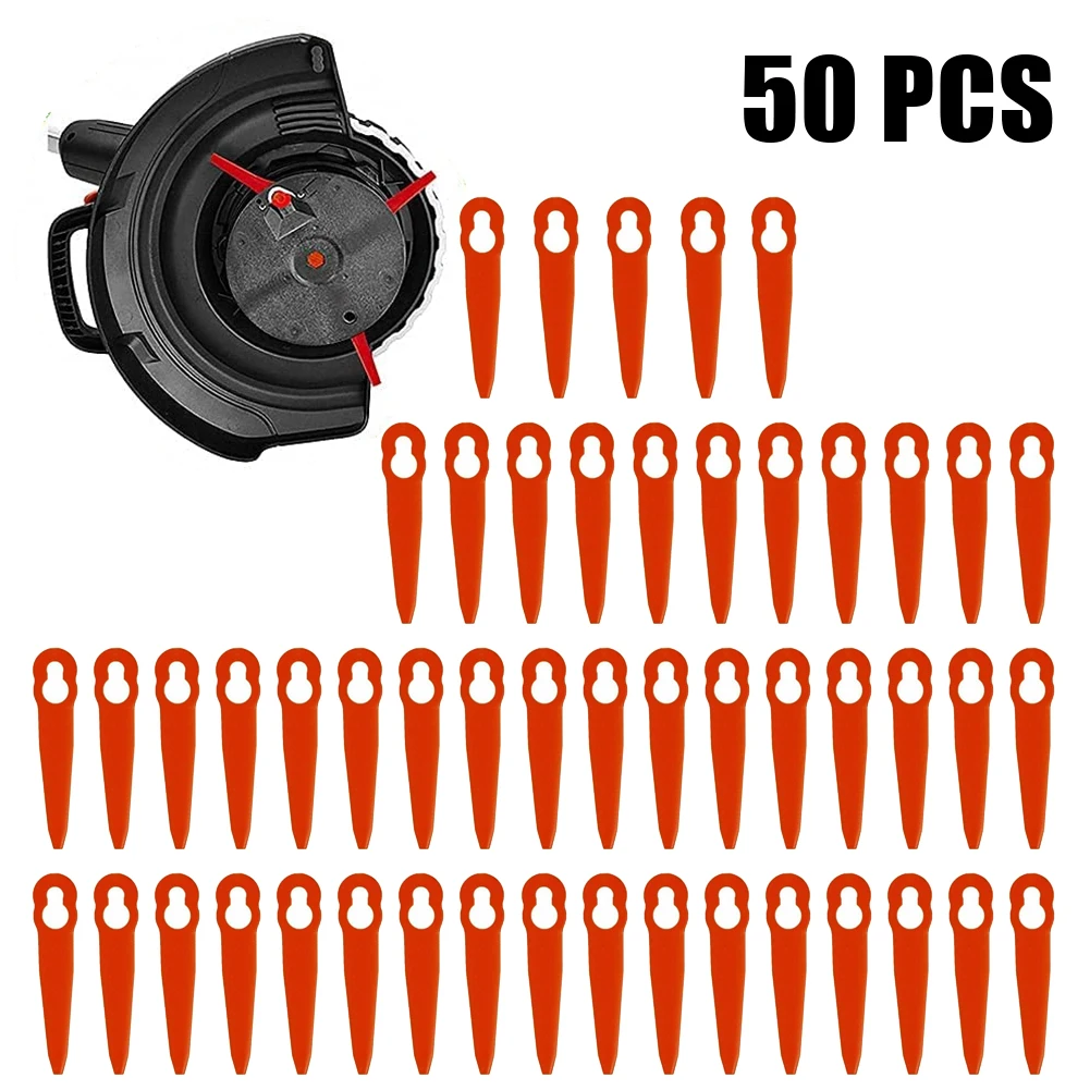 

50PCS Plastic Blades For STIHL Polycut 2-2 Polycut 3-2 Grass Trimmer FSA 45, FSA 57, FSE 52 83mm Lawn Mower Grass Cutter Blade