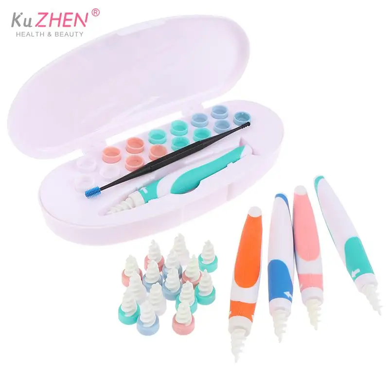 

16 Tips/Set Ear Wax Removal Soft Silicone Spiral Ear Cleaning 16 Replacement Heads Removal Ears Cleaner Plugs Spirals Ear Care