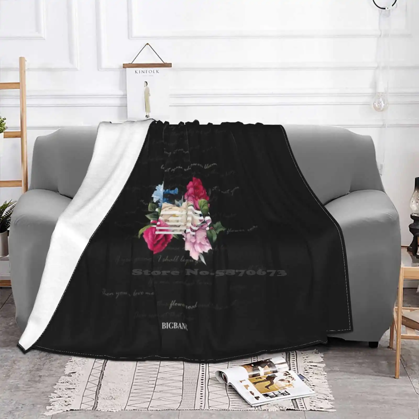 Одеяло Flower Road Ly Мягкое теплое дорожное портативное одеяло G Dragon T O P Taeyang Daesung Seungri